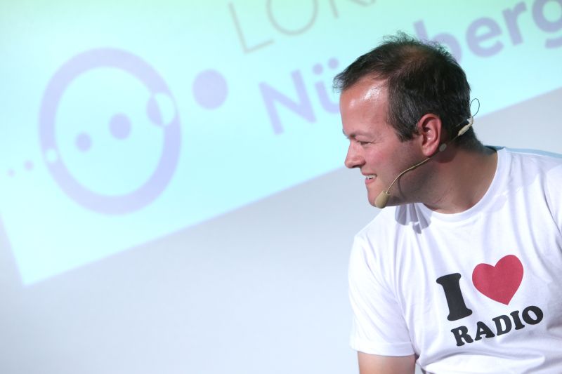 Max Foerster bei den Lokalrundfunktagen 2018; Foto: Medientage München